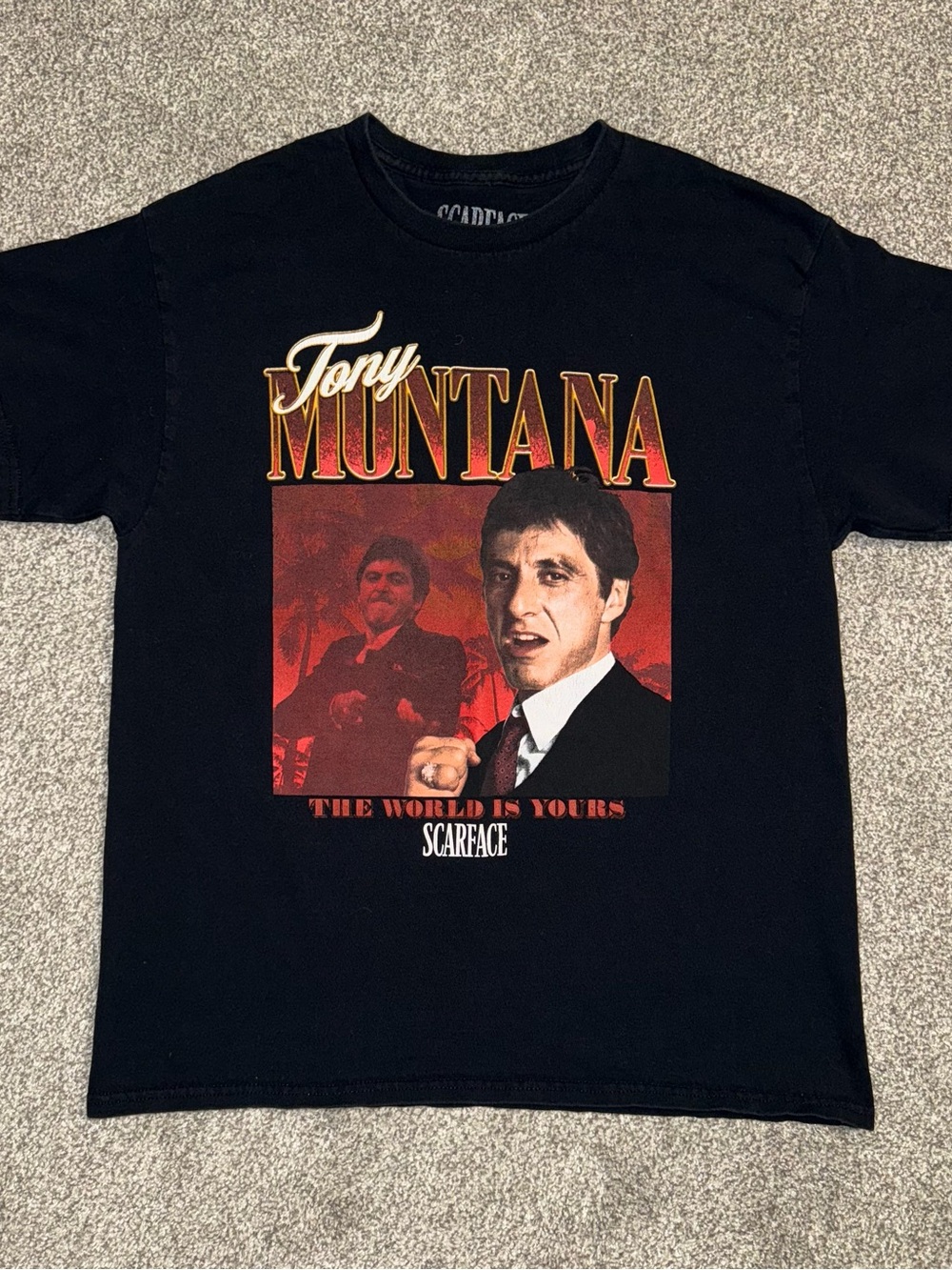 Scarface Tony Montana Black Graphic Tee